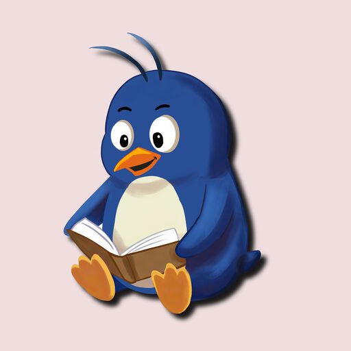 Penguin and Novel, by @liorindndx